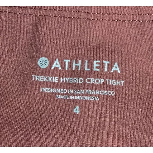 Athleta Trekkie Hybrid Crop Tight Set of 2 Leggings Size 4 - Picture 8 of 11